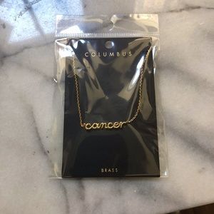 Cancer Zodiac Necklace 14K Gold Plated